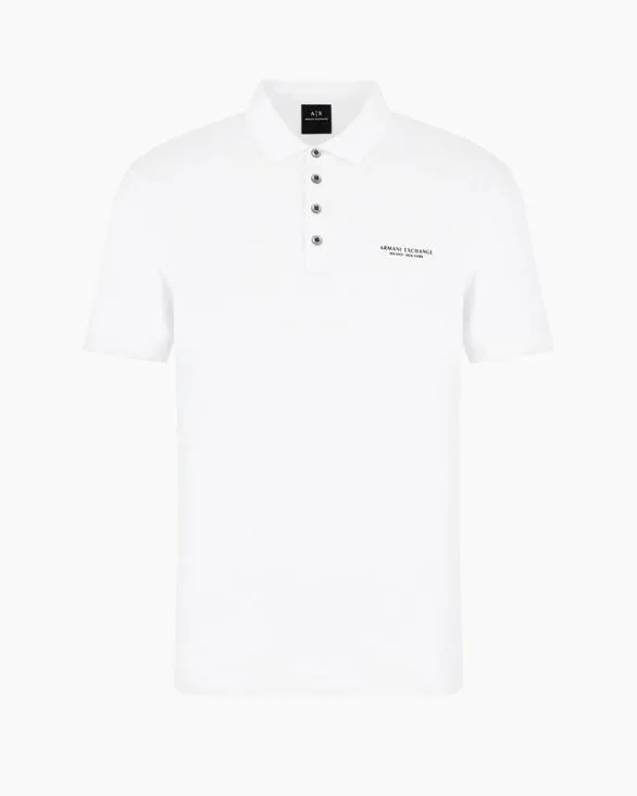 Polo Shirt In Milanx2FNew York Jersey White Men Armani Polo Shirts