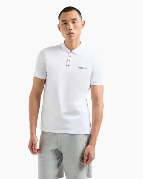 Polo Shirt In Milanx2FNew York Jersey White Men Armani Polo Shirts