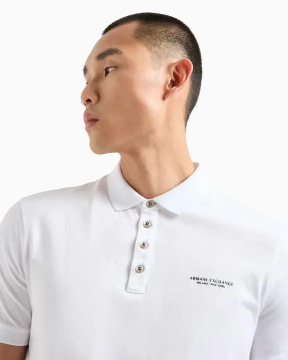 Polo Shirt In Milanx2FNew York Jersey White Men Armani Polo Shirts