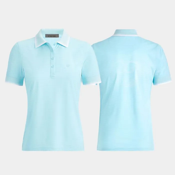 Polos and Shirts Women GFORE GLITCH HEART G039S SILKY TECH NYLON POLO Powder