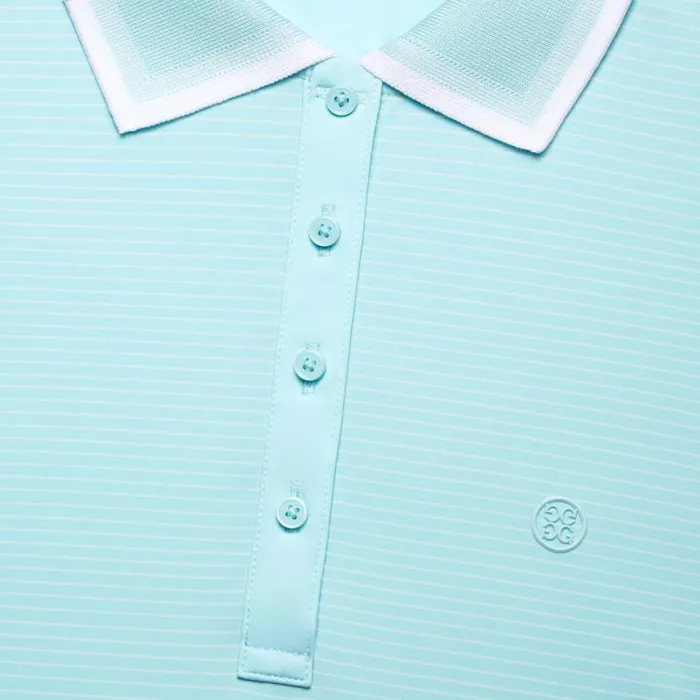 Polos and Shirts Women GFORE GLITCH HEART G039S SILKY TECH NYLON POLO Powder