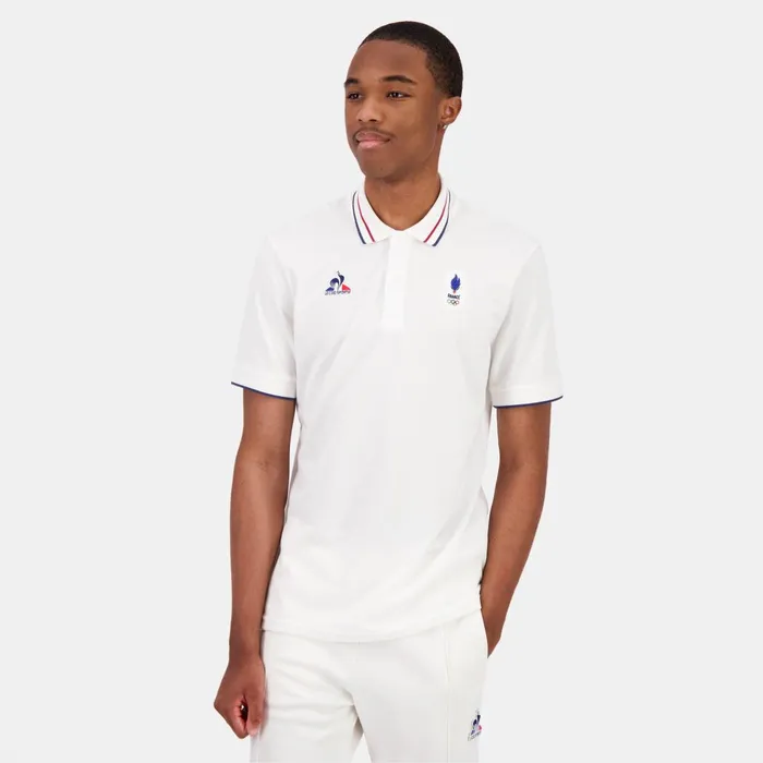 Polos Shirts Men Le Coq Sportif France039s Olympic Team Polo Shirt Marshmallow Polos Shirts Men Le Coq Sportif France039s Olympic Team Polo Shirt Marshmallow