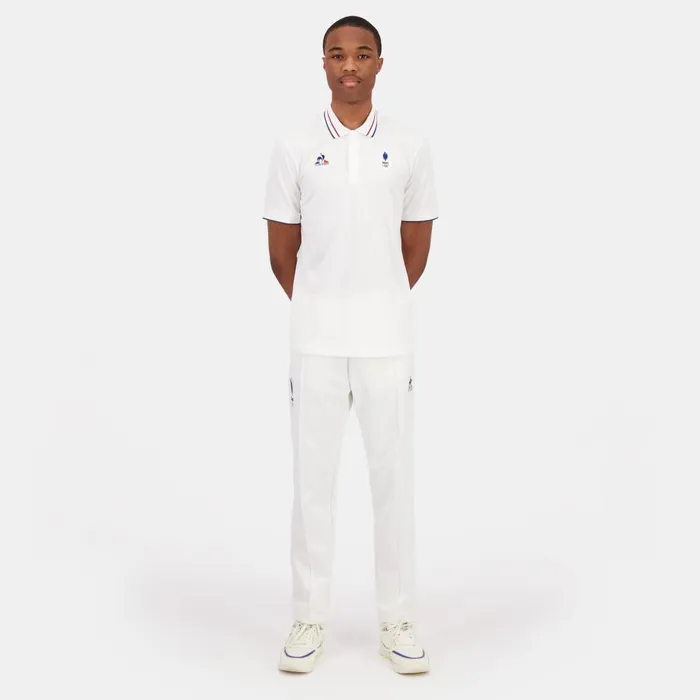 Polos Shirts Men Le Coq Sportif France039s Olympic Team Polo Shirt Marshmallow