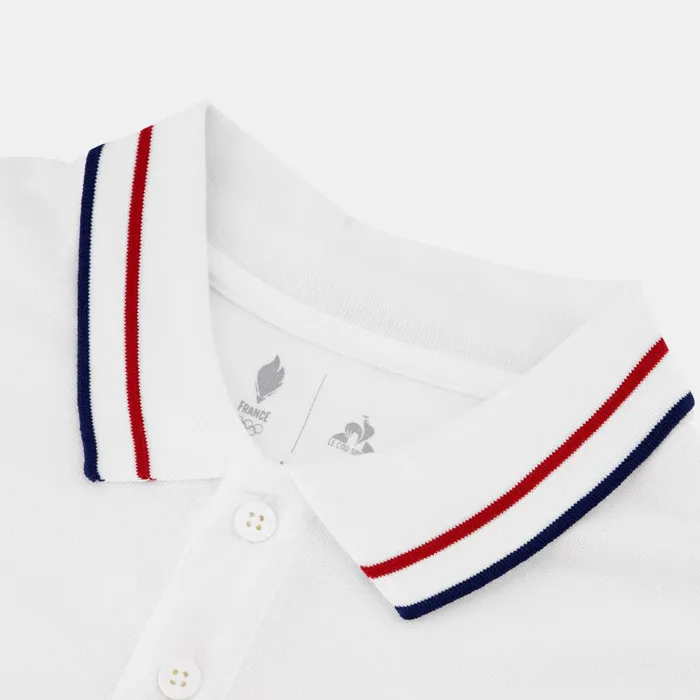 Polos Shirts Men Le Coq Sportif France039s Olympic Team Polo Shirt Marshmallow