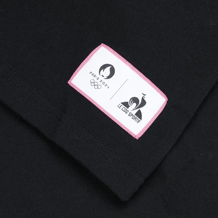 Polos Shirts Men Le Coq Sportif Paris 2024 Polo Shirt Black