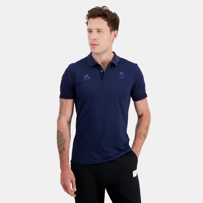 Polos Shirts Men Le Coq Sportif Paris 2024 Polo Shirt Bleu Nuit