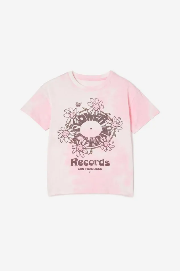 Poppy Short Sleeve Print Tee Blush Pink Tie Dyeflower Records Girls Cotton On Tops and TShirts Poppy Short Sleeve Print Tee Blush Pink Tie Dyeflower Records Girls Cotton On Tops and TShirts