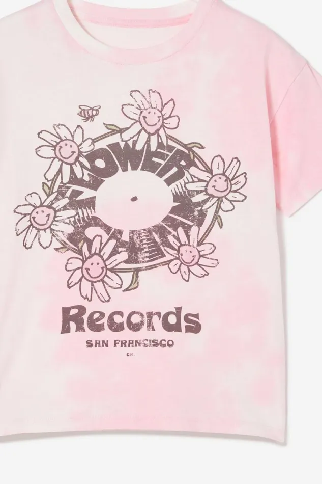 Poppy Short Sleeve Print Tee Blush Pink Tie Dyeflower Records Girls Cotton On Tops and TShirts Poppy Short Sleeve Print Tee Blush Pink Tie Dyeflower Records Girls Cotton On Tops and TShirts
