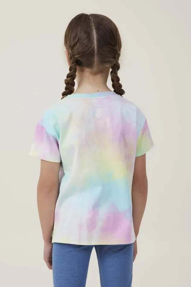 Poppy Short Sleeve Print Tee Rainbow Tie Dye Girls Cotton On Tops and TShirts Poppy Short Sleeve Print Tee Rainbow Tie Dye Girls Cotton On Tops and TShirts