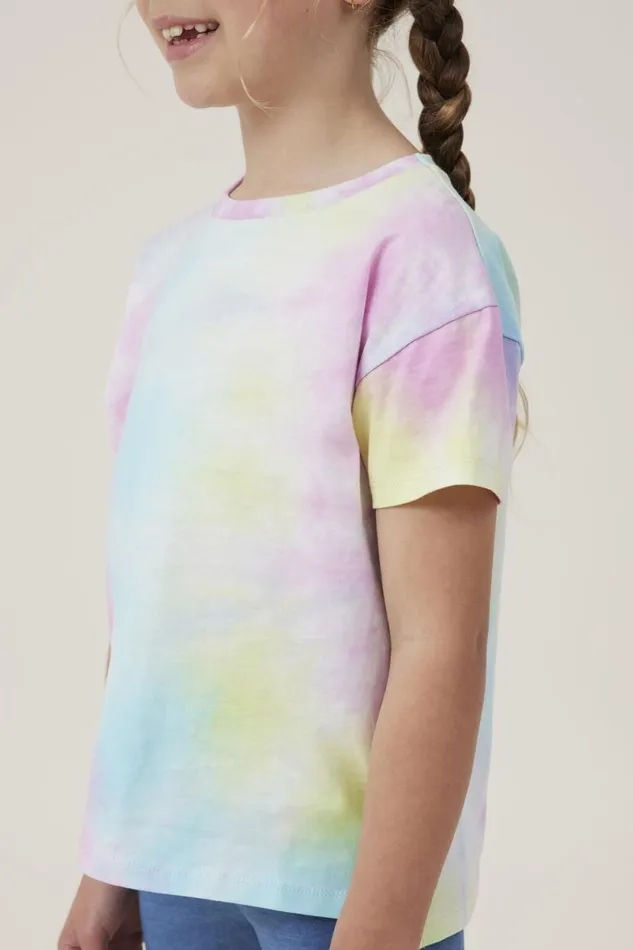 Poppy Short Sleeve Print Tee Rainbow Tie Dye Girls Cotton On Tops and TShirts Poppy Short Sleeve Print Tee Rainbow Tie Dye Girls Cotton On Tops and TShirts