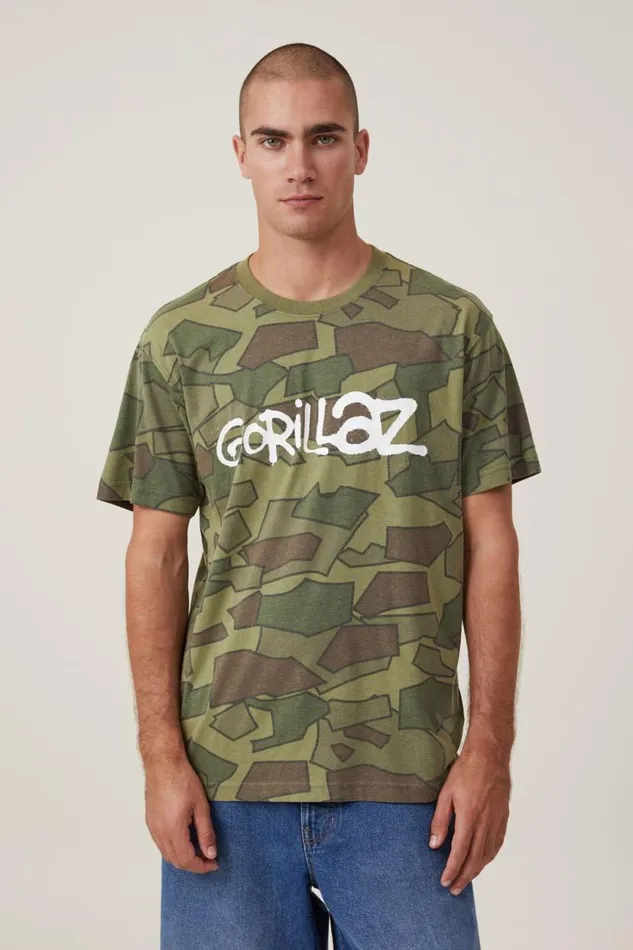 Premium Loose Fit Music TShirt Lcn Wmg Camogorillaz 8211 Camo Men Cotton On Tees and Tanks Premium Loose Fit Music TShirt Lcn Wmg Camogorillaz 8211 Camo Men Cotton On Tees and Tanks