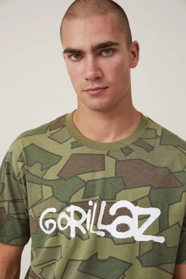 Premium Loose Fit Music TShirt Lcn Wmg Camogorillaz 8211 Camo Men Cotton On Tees and Tanks Premium Loose Fit Music TShirt Lcn Wmg Camogorillaz 8211 Camo Men Cotton On Tees and Tanks