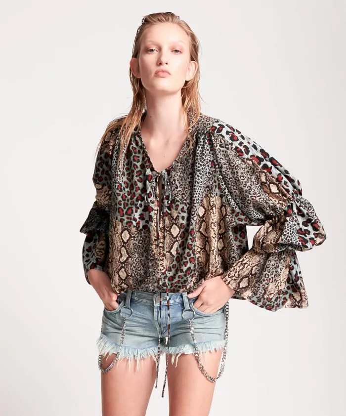 PUNK PYTHON SOPHISTICATED SAVAGE TOP Women One Teaspoon Tops