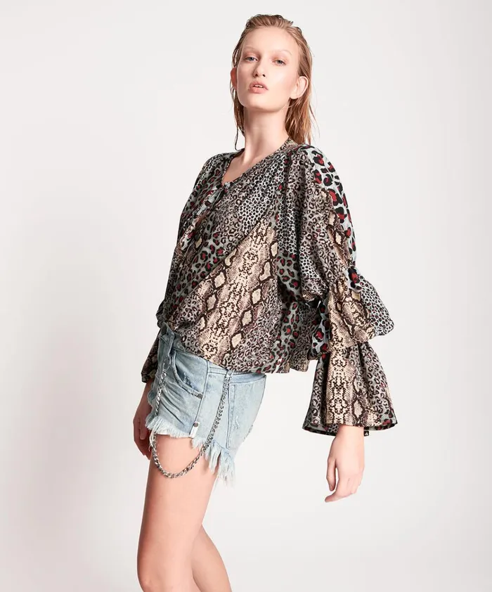 PUNK PYTHON SOPHISTICATED SAVAGE TOP Women One Teaspoon Tops PUNK PYTHON SOPHISTICATED SAVAGE TOP Women One Teaspoon Tops