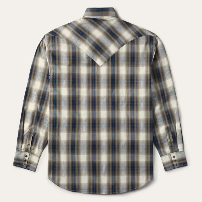 Ranch Plaid Dobby Western Shirt Brown Men Stetson Western Shirts