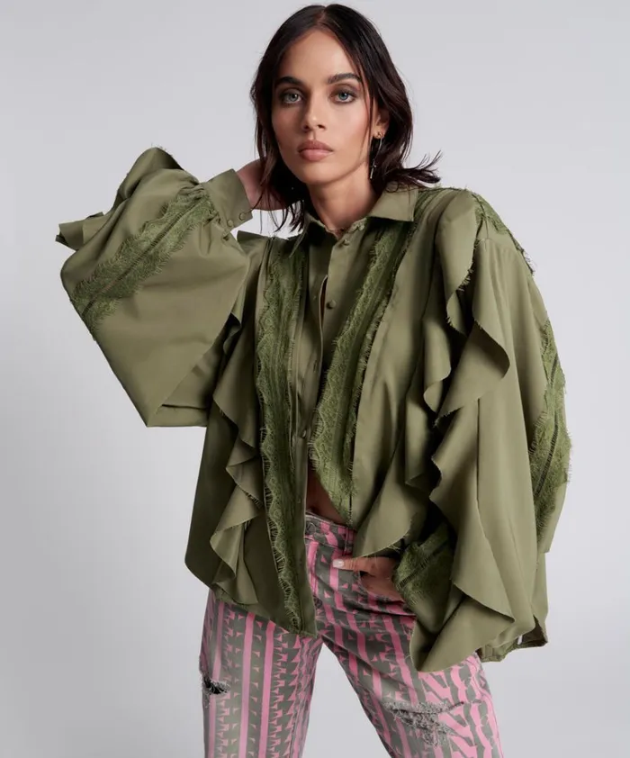 RECYCLED WAVE LENGTH SPIRIT SHIRT Women One Teaspoon Tops