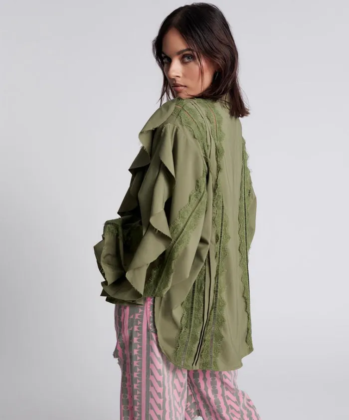 RECYCLED WAVE LENGTH SPIRIT SHIRT Women One Teaspoon Tops