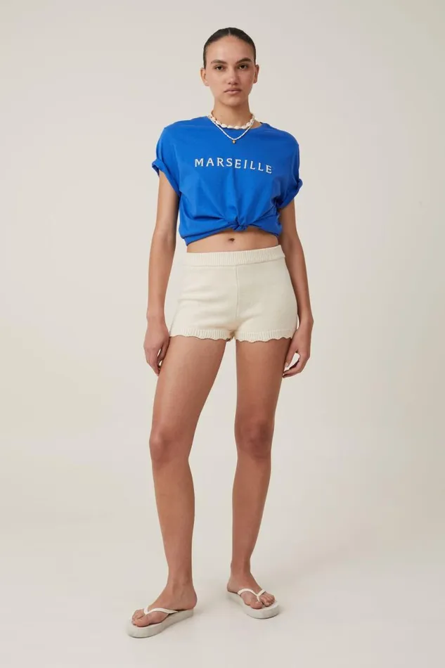 Regular Fit Graphic Tee Marseille Pacific Blue Women Cotton On Tops Regular Fit Graphic Tee Marseille Pacific Blue Women Cotton On Tops