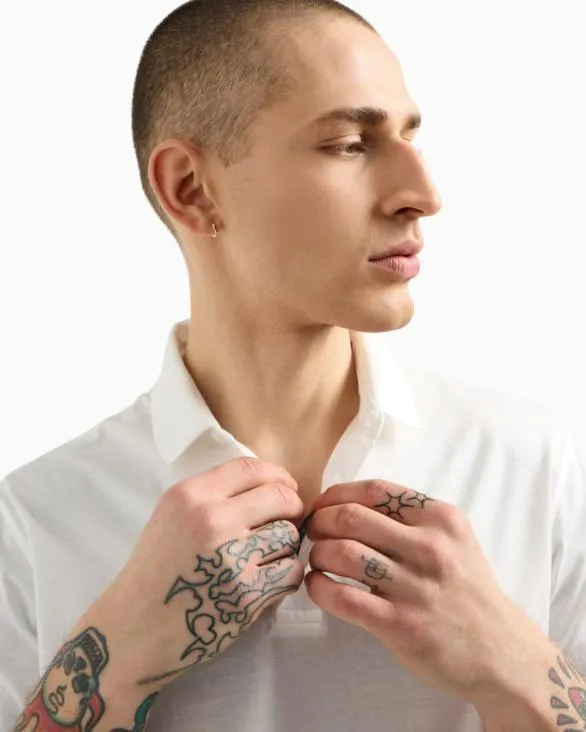 Regular Fit Polo Shirt In Mercerised Cotton White Men Armani Polo Shirts Regular Fit Polo Shirt In Mercerised Cotton White Men Armani Polo Shirts