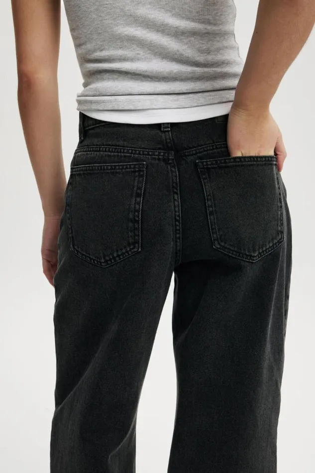 Relaxed Wide Jean Graphite Black Women Cotton On Pants Relaxed Wide Jean Graphite Black Women Cotton On Pants