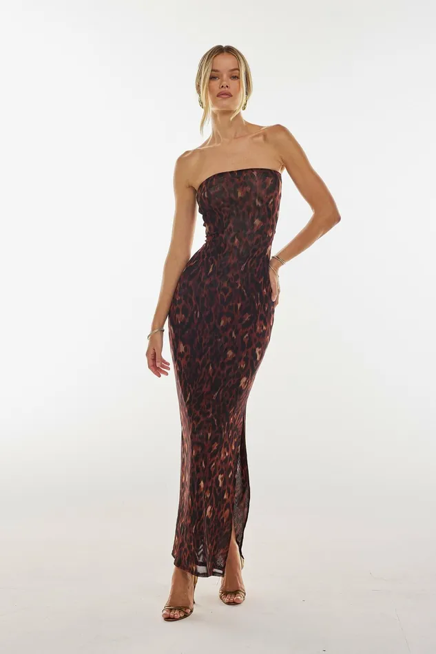 RESA Demi Mesh Dress In Knox Women Midi Dress
