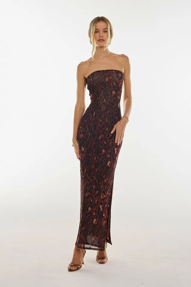 RESA Demi Mesh Dress In Knox Women Midi Dress