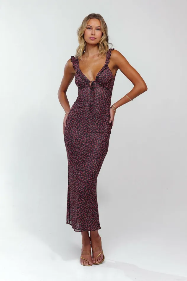 RESA Goldie Dress In Besos Women Midi Dress