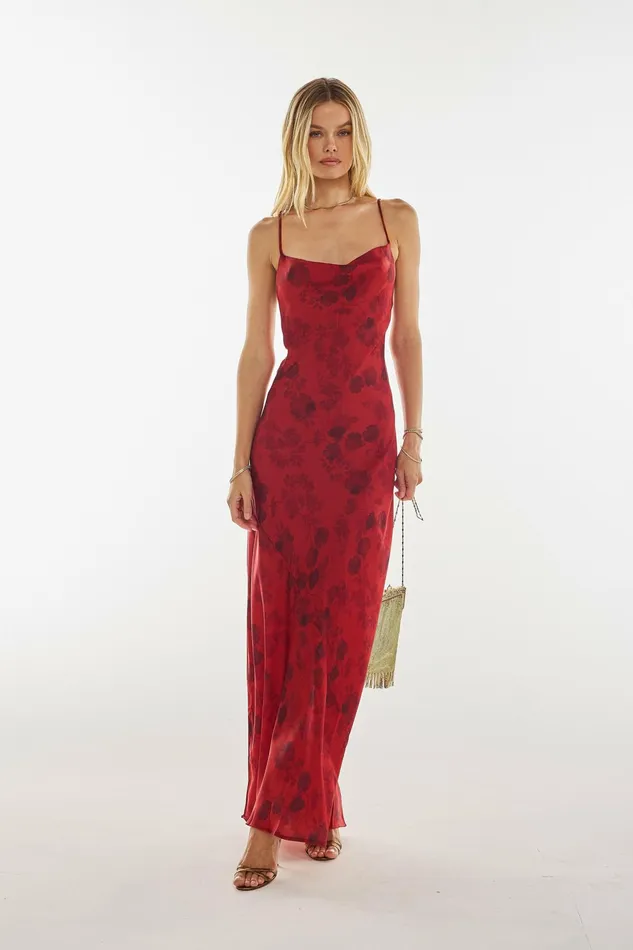 RESA Margot Maxi In Red Currant Women Maxi Dress