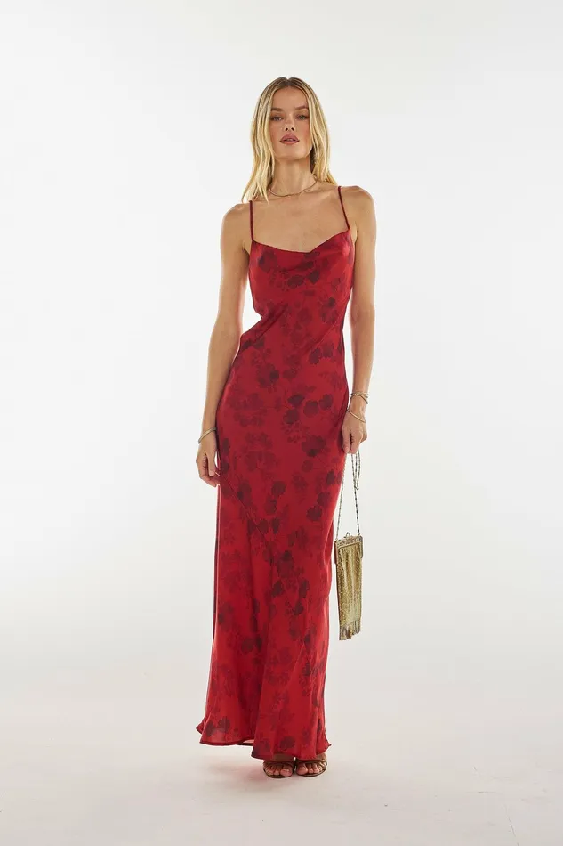 RESA Margot Maxi In Red Currant Women Maxi Dress