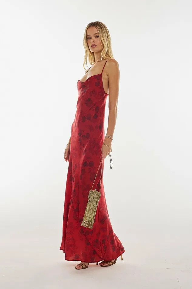 RESA Margot Maxi In Red Currant Women Maxi Dress