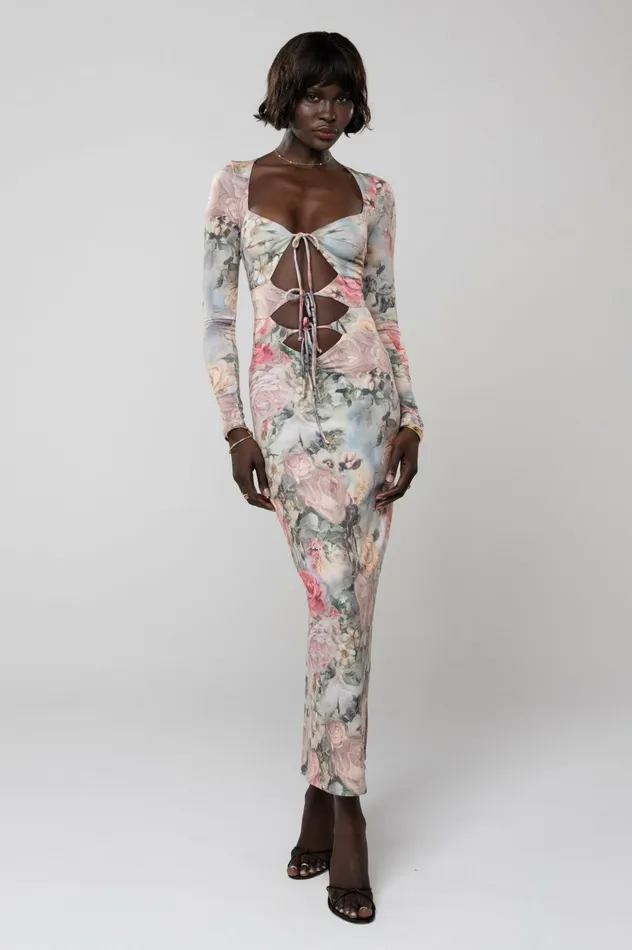 RESA Simone Dress In Damsel Women Midi Dress
