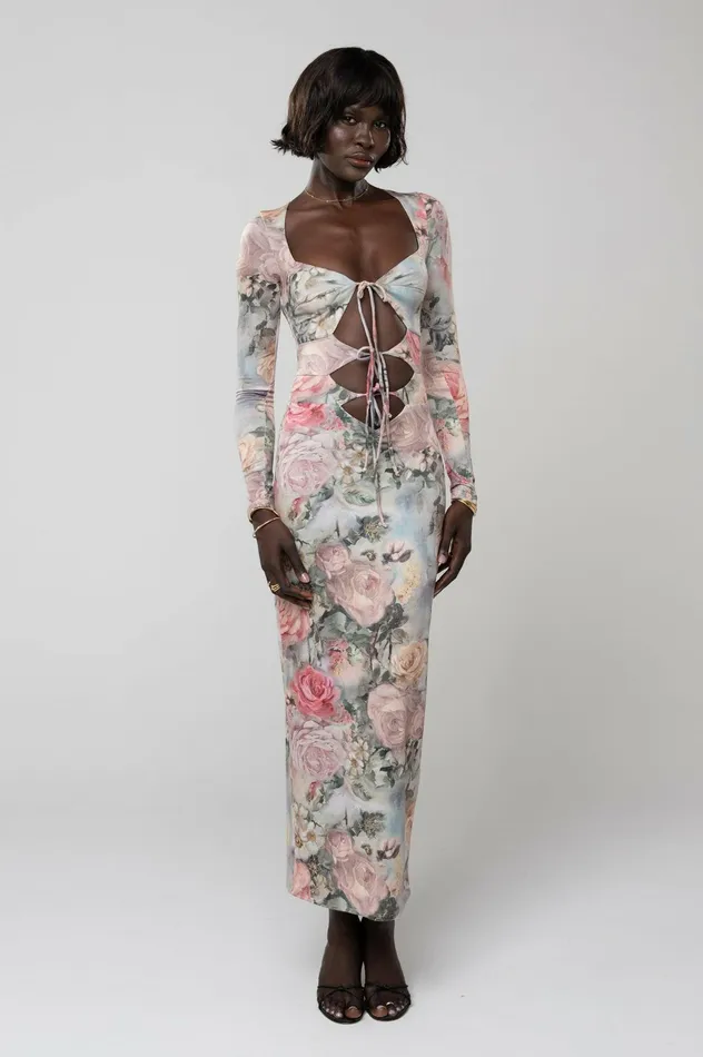 RESA Simone Dress In Damsel Women Midi Dress