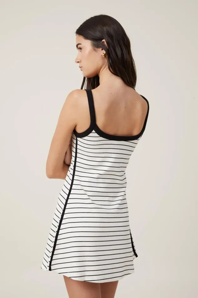 Rib Contrast Cami Mini Dress Classic Stripe Gardenia Women Cotton On Dresses Rib Contrast Cami Mini Dress Classic Stripe Gardenia Women Cotton On Dresses