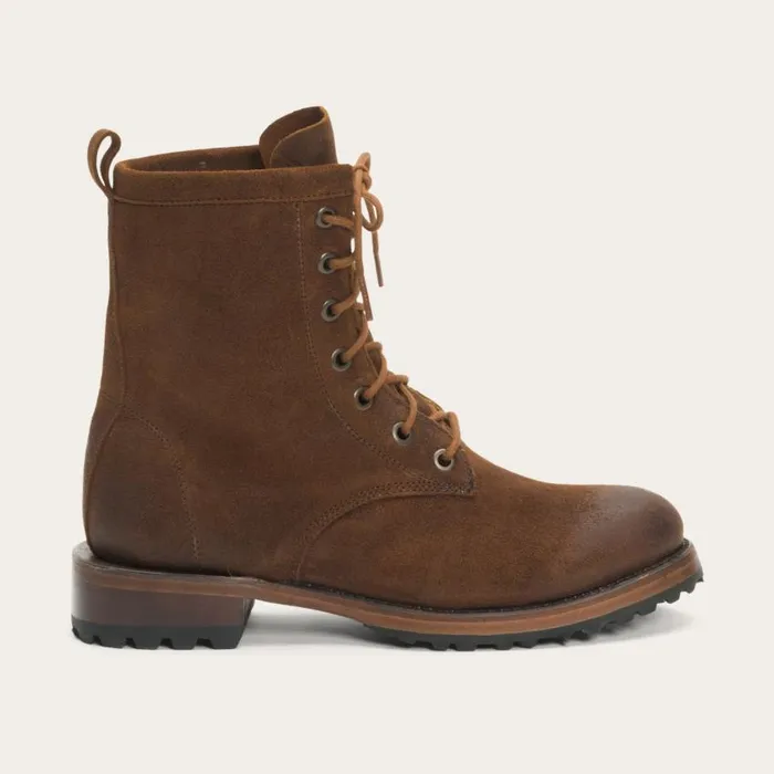 Sam Lace Up Brown Suede Women Stetson Outdoor