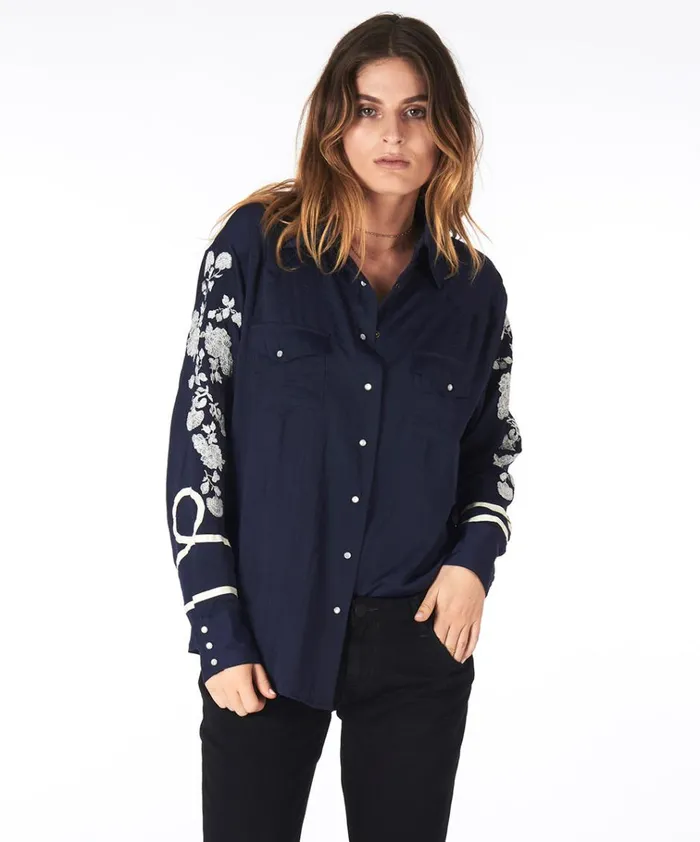 SAN CERENA SHIRT BLUE Women One Teaspoon Shirts