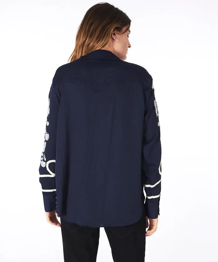SAN CERENA SHIRT BLUE Women One Teaspoon Shirts SAN CERENA SHIRT BLUE Women One Teaspoon Shirts