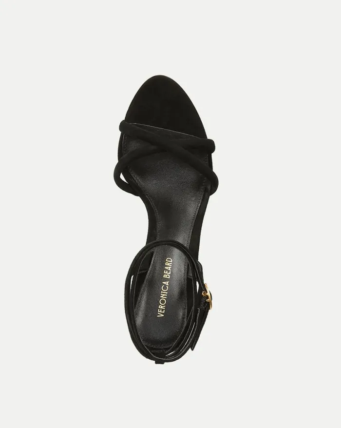Sandals Shop Veronica Beard Manuela Suede Sculpted Wedge Sandal Black