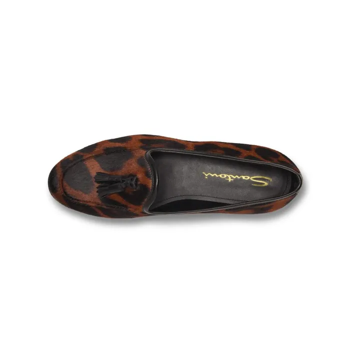 Santoni AnimalPrint Cavallino Andrea Tassel Loafer Women Loafers
