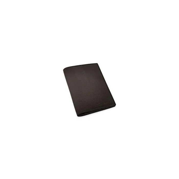 Santoni Beige Saffiano Leather Passport Case WomenMen Small Leather Goods