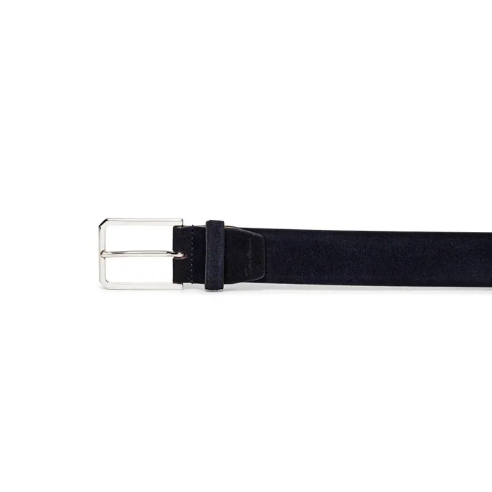 Santoni Blue Suede Adjustable Belt Men Belts