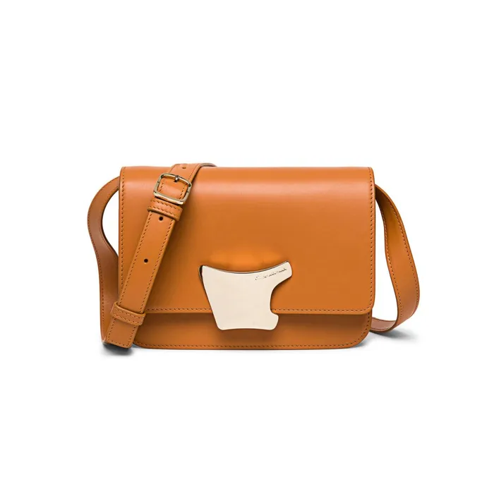 Santoni Brown Leather Crossbody Bag Women Bags