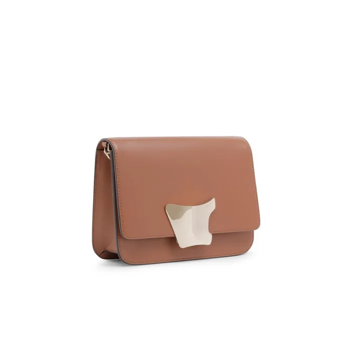Santoni Brown Leather Crossbody Bag Women Bags