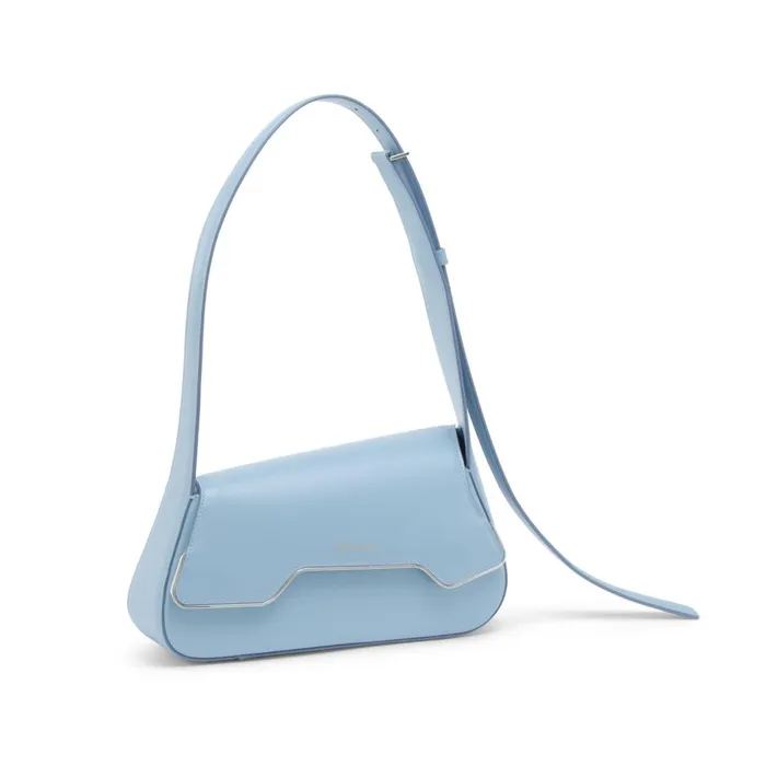Santoni Light Blue Leather Thepluto Bag Women Bags