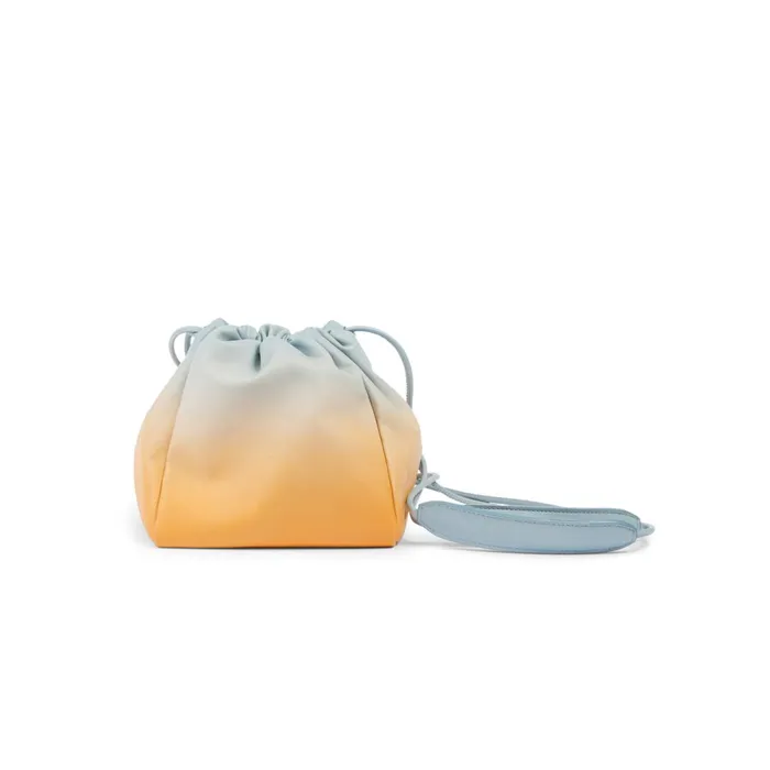 Santoni Orange And Light Blue Leather Bucket Bag Women Bags