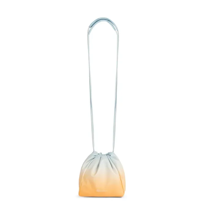 Santoni Orange And Light Blue Leather Bucket Bag Women Bags