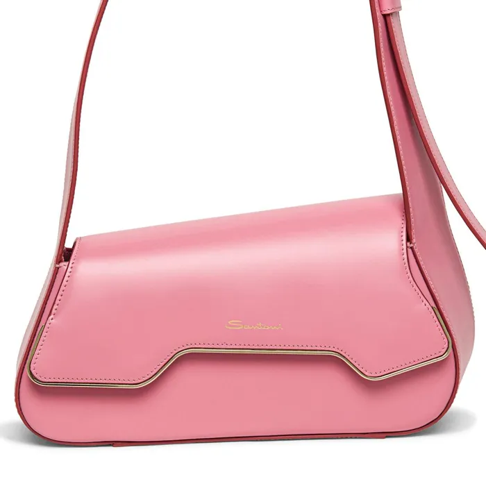 Santoni Pink Leather Thepluto Bag Women Bags