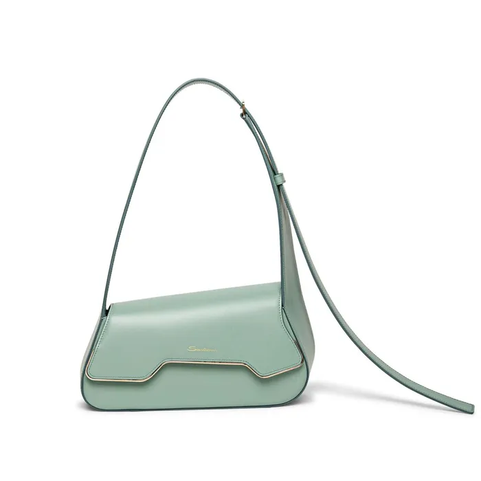 Santoni Teal Leather Thepluto Bag Women Bags