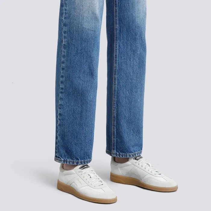 Santoni White Tumbled Leather Dbs Oly Sneaker Women Sneakers
