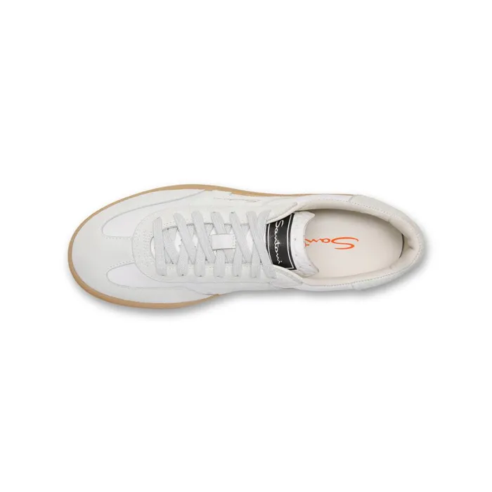 Santoni White Tumbled Leather Dbs Oly Sneaker Women Sneakers