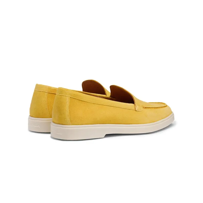 Santoni Yellow Suede Loafer Women Loafers